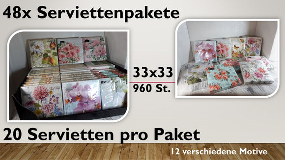 Serviettenbox Mix groß (48 Stück)