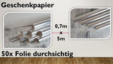 Geschenkfolie (50 Stück)