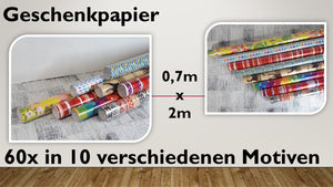 Geschenkpapier Modern (60 Stück)