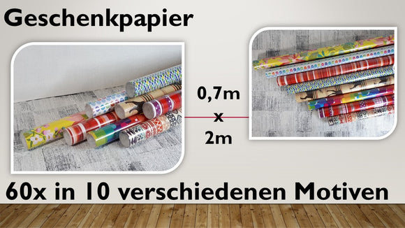 Geschenkpapier Modern (60 Stück)