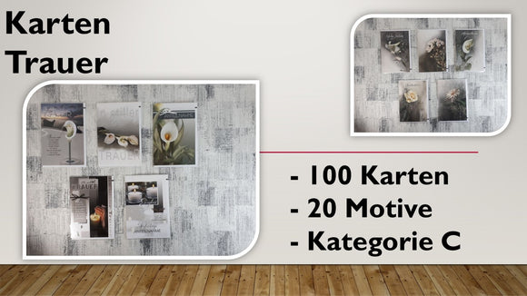 Karten (C); Trauer (100 Stück)