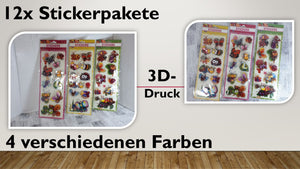 Sticker Tiere 3D (12 Stück)