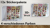 Sticker Tiere 3D (12 Stück)
