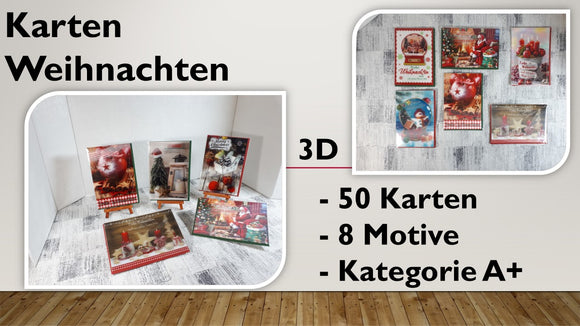 Karten (A+); Weihnachten (50 Stück)