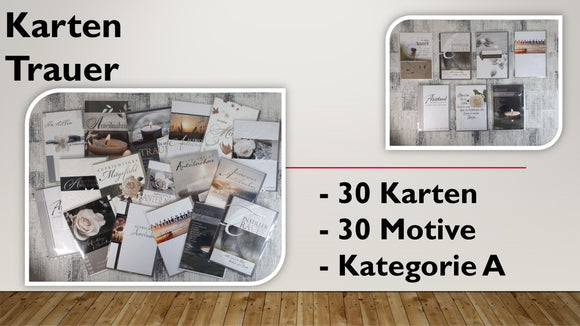 Karten (A); Trauer (30 Stück)