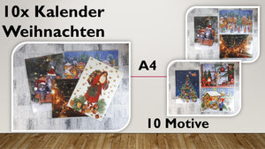 Kalender A4 Weihnachten (10 Stück)