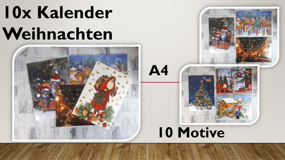 Kalender A4 Weihnachten (10 Stück)