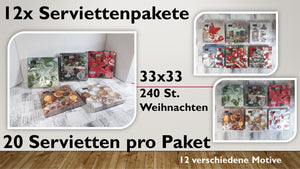 Serviettenbox Weihnachten groß (12 Stück)