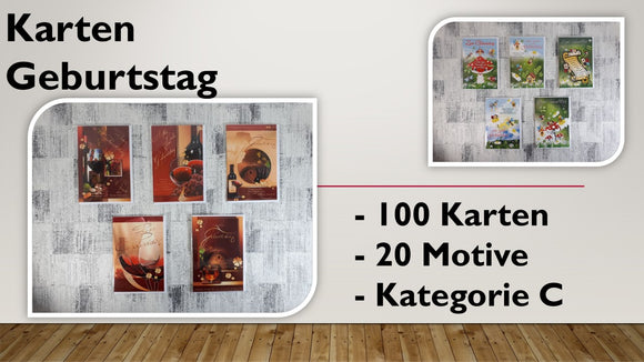 Karten (C); Geburtstag (100 Stück)