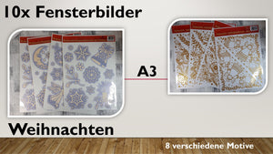 Fensterbilder A3 Weihnachten (10 Stück)