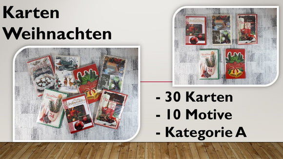 Karten (A); Weihnachten (30 Stück)