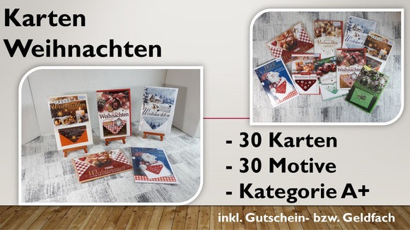 Karten (A+); Weihnachten (30 Stück)