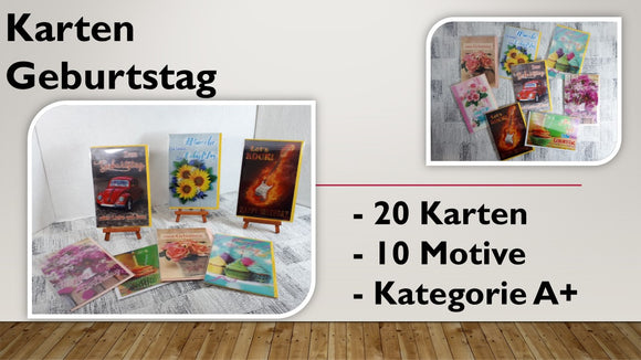 Karten (A+); Geburtstag (20 Stück)