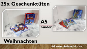Geschenktüten A5; Weihnachten (25 Stück)