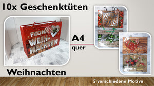 Geschenktüten A4; Weihnachten (10 Stück)