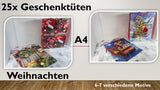 Geschenktüten A4; Weihnachten (25 Stück)