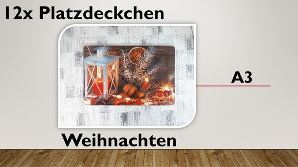 Platzdeckchen A3 Weihnachten (12 Stück)