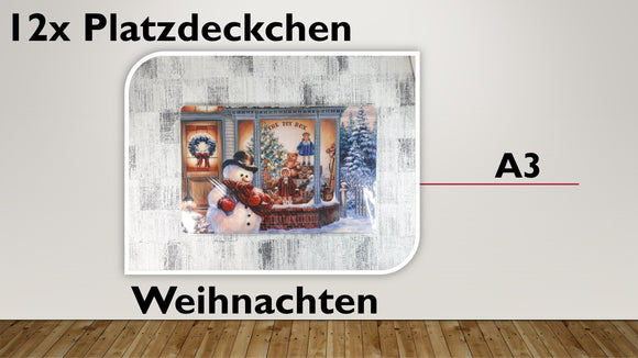 Platzdeckchen A3 Weihnachten (12 Stück)