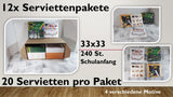 Serviettenbox Schulanfang groß (12 Stück)