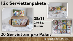 Serviettenbox Ostern klein (12 Stück)