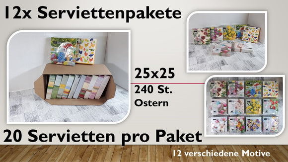 Serviettenbox Ostern klein (12 Stück)