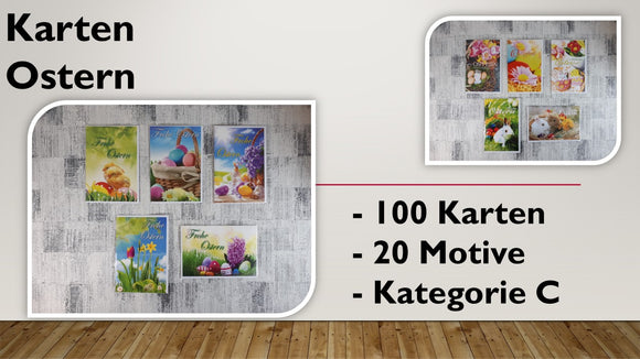 Karten (C); Ostern (100 Stück)