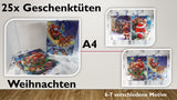 Geschenktüten A4; Weihnachten (25 Stück)