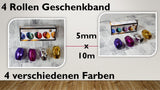 Geschenkband Metallic (4 Stück)