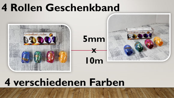 Geschenkband Perlmutt (4 Stück)