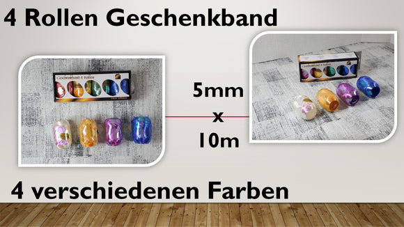 Geschenkband Perlmutt (4 Stück)