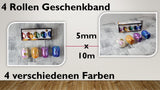 Geschenkband Perlmutt (4 Stück)
