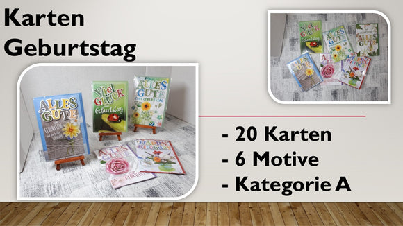 Karten (A); Geburtstag (20 Stück)