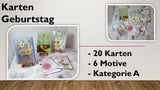 Karten (A); Geburtstag (20 Stück)