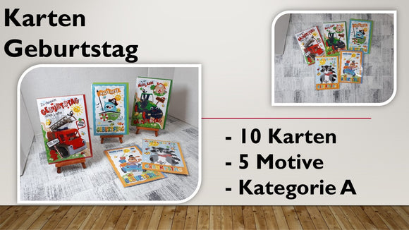Karten (A); Kinder-Geburtstag (10 Stück)