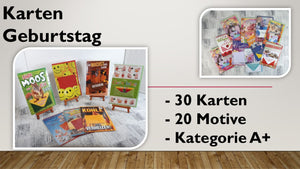 Karten (A+); Geburtstag (30 Stück)