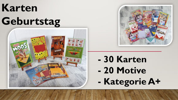 Karten (A+); Geburtstag (30 Stück)