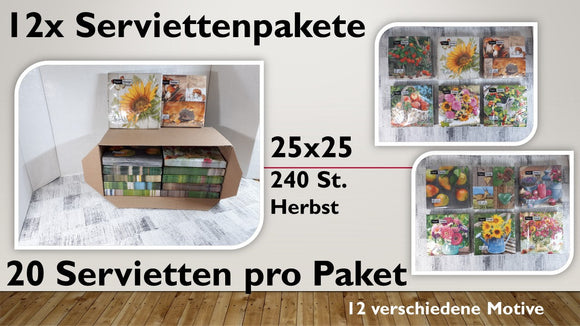 Serviettenbox Mix klein (12 Stück)