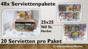 Serviettenbox Herbst klein (48 Stück)