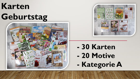 Karten (A); Geburtstag (30 Stück)
