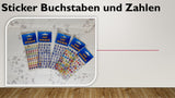 Sticker Buchstaben und Zahlen (12 Stück)