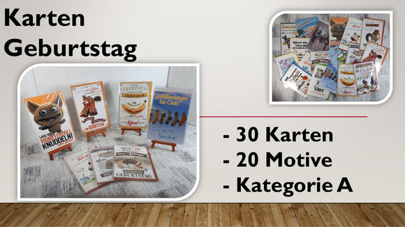 Karten (A); Geburtstag (30 Stück)