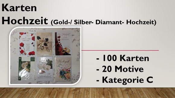 Karten (C); Hochzeitsmix (100 Stück)