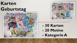 Karten (A); Geburtstag (30 Stück)
