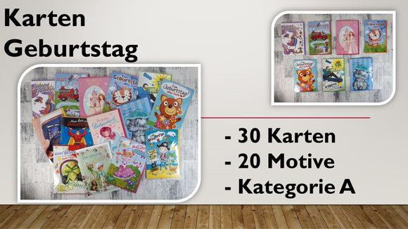Karten (A); Geburtstag (30 Stück)