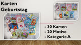 Karten (A); Geburtstag (30 Stück)