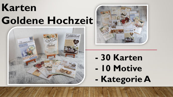 Karten (A); Goldene Hochzeit (30 Stück)