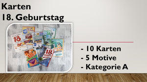 Karten (A); 18. Geburtstag (10 Stück)