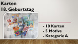 Karten (A); 18. Geburtstag (10 Stück)