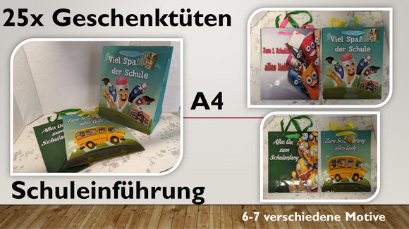 Geschenktüte A4 Schuleinführung (25 Stück)