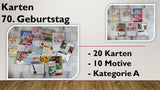Karten (A); 70. Geburtstag (20 Stück)